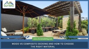 A beautifully landscaped backyard featuring a spacious new deck