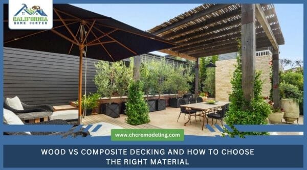 A beautifully landscaped backyard featuring a spacious new deck